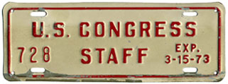 1972-73 U.S. Congress Staff permit no. 728