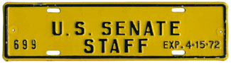 1971-72 U.S. Senate Staff permit no. 699