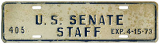 1972-73 U.S. Senate Staff permit no. 405
