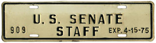1974-75 U.S. Senate Staff permit no. 909