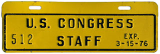 1975-76 U.S. Congress Staff permit no. 512