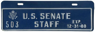 1980 U.S. Senate Staff permit no. 503