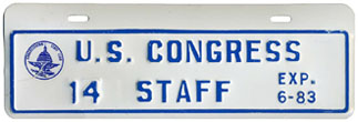1982-83 U.S. Congress Staff permit no. 14