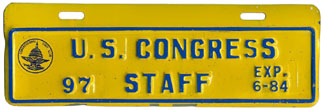 1983-84 U.S. Congress Staff permit no. 97