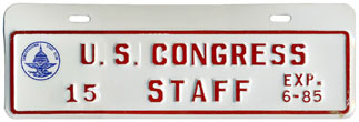 1984-85 U.S. Congress Staff permit no. 15