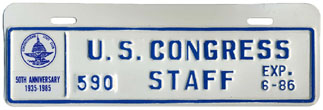 1985-86 U.S. Congress Staff permit no. 590