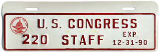1990 U.S. Congress Staff permit no. 220