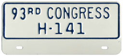93rd Congress (House of Rep.) permit no. H-141