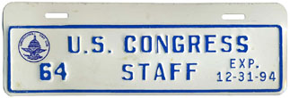 1994 U.S. Congress Staff permit no. 64