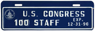 1996 U.S. Congress Staff permit no. 100