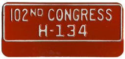 102nd Congress (House of Rep.) permit no. H-134