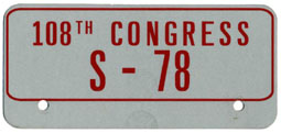 108th Congress (Senate) permit no. S-78