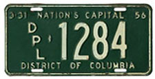 1955 Diplomatic plate no. 1284