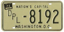 1968 (exp. 3-31-69) Diplomat plate validated for 1972 (exp. 3-31-73)