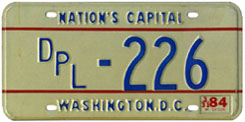 1983 (exp. 3-31-84) Diplomatic plate no. 226