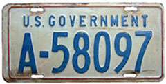 c.1950s U.S. Dept. of Agriculture plate no. A-58097