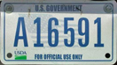 U.S. Dept. of Agriculture 2001 small-format Trailer plate no. A16591