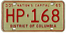 1965 Hire (Taxi) plate no. HP-168