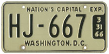 1965 (exp. 3-31-66) Hire plate no. HJ-667