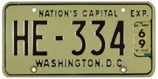 1968 (exp. 3-31-69) Hire plate no. HE-334