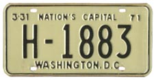 1970 (exp. 3-31-71) Hire plate no. H-1883