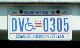 2000 base Handicapped DAV plate no. 0305