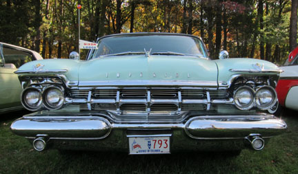 Historic Motor Vehicle plate no. 793 on a 1959 Imperial