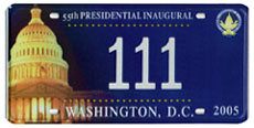 2005 Inaugural plate no. 111