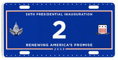 2009 Inaugural plate no. 2; click on image to see larger version