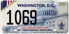 2017 Inaugural plate no. 1069; click on image to see larger version