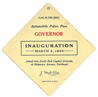 1933 Inauguration restricted area access pass