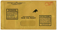 1961 Inaugural plate mailing envelope: click to enlarge and to see more images