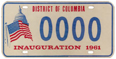 1961 Presidential Inauguration sample plate