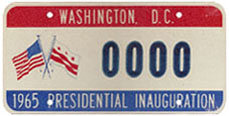 1965 Presidential Inauguration sample plate
