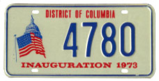 1973 Inaugural plate no. 4780