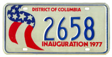 1977 Inaugural plate no. 2658