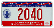 1997 Inaugural plate no. 2040