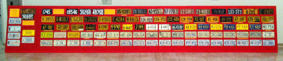 The entire display of D.C. plates shown by Ray Frank in Charleston, W.Va. in late July 2011.