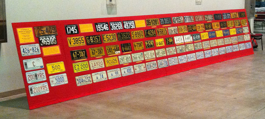 The entire display of D.C. plates shown by Ray Frank in Charleston, W.Va. in late July 2011.