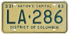 1962 (exp. 3-31-63) Livery plate no. LA-286