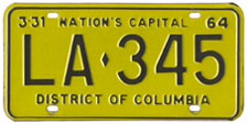 1963 Livery plate no. LA-345
