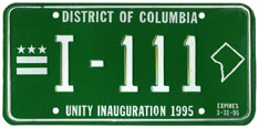 1995 Mayoral Inauguration plate no. I-111