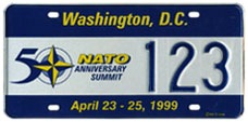 NATO Host Committee plate no. 123