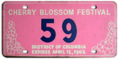 1962 Cherry Blossom Festival plate no. 59