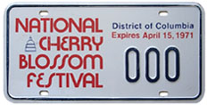 1971 National Cherry Blossom Festival sample plate