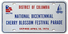 1976 Cherry Blossom Festival plate