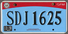 2007 base OFM Diplomatic Staff license plate no. SDJ 1625