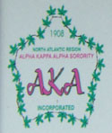 Alpha Kappa Alpha plate logo detail