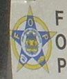 Fraternal Order of Police plate logo detail