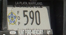 Fraternal Order of Police organizational plate no. FOP 590